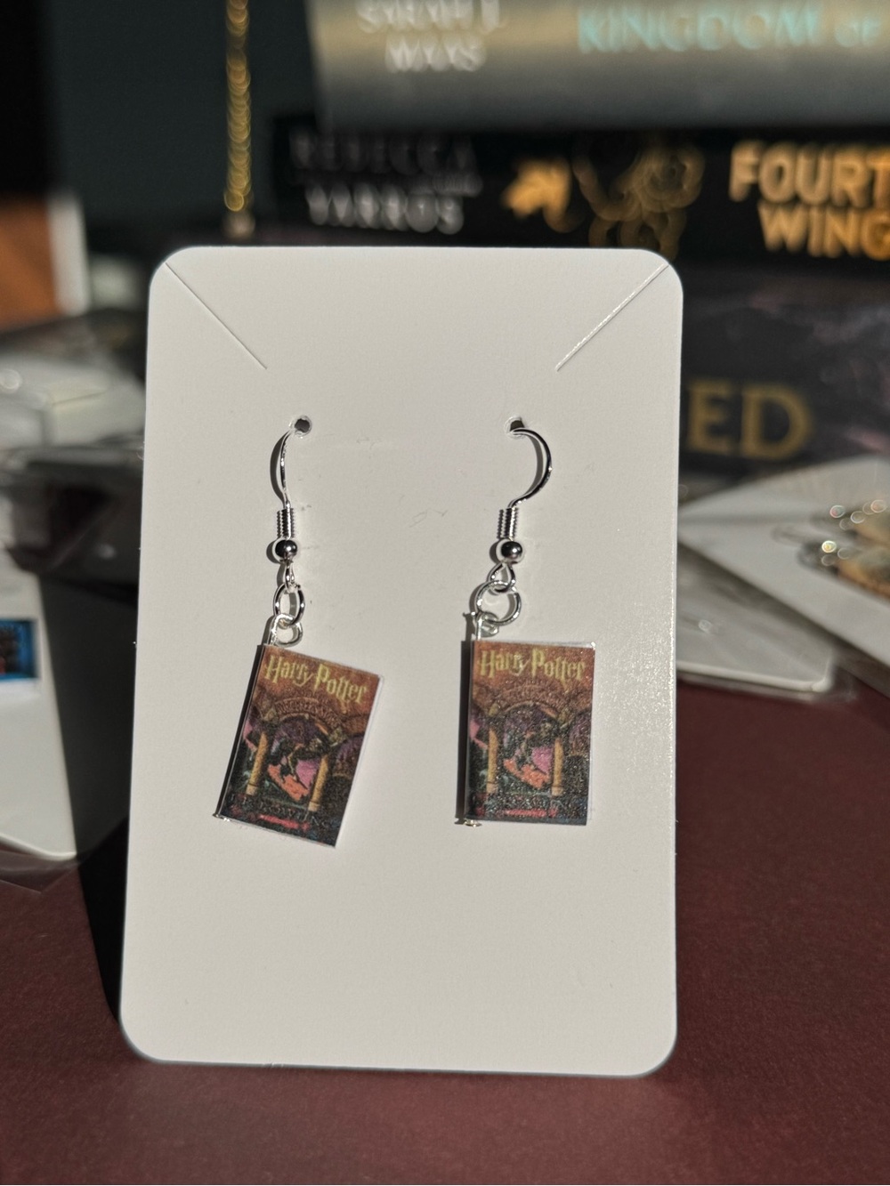 Harry Potter Book Cover Dangle Earrings